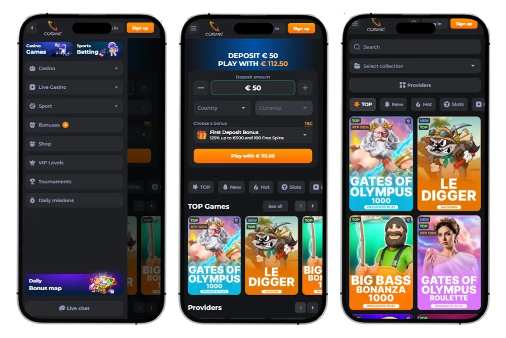 CosmicSlotz Casino app